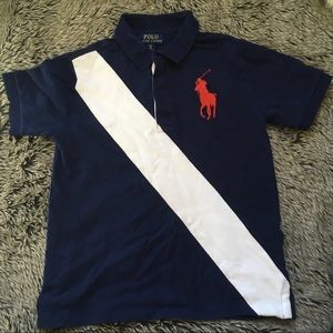 POLO Ralph Lauren navy white polo Tshirt size small 8